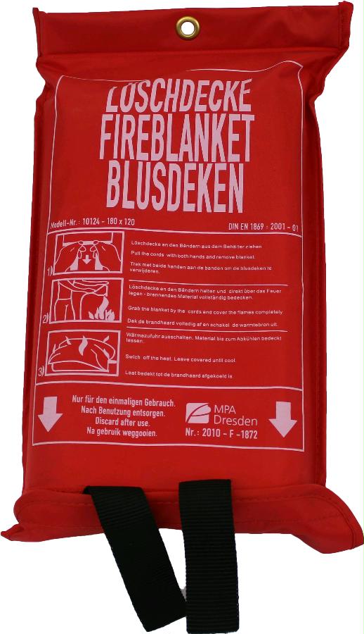 Webshop Datema Nautical Safety. Fire Blanket - 180x120cm - English ...
