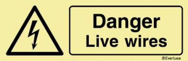 Webshop Datema Nautical Safety. Danger live wires (Hazard Warning ...