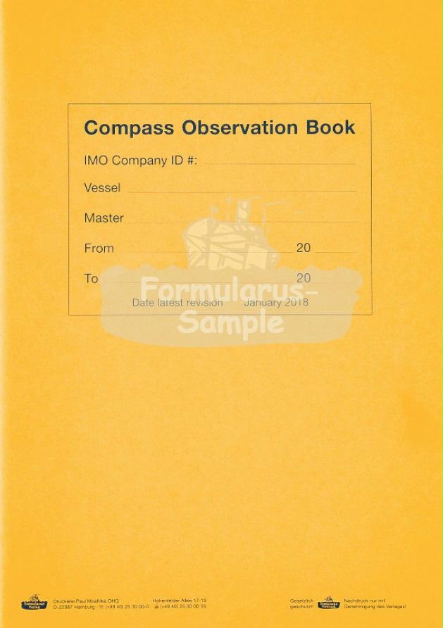 Webshop Datema Nautical Safety. Compass Observation Book