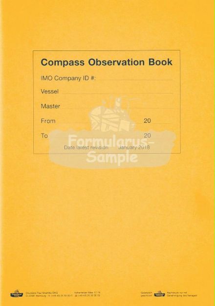 Webshop Datema Nautical Safety. Compass Observation Book
