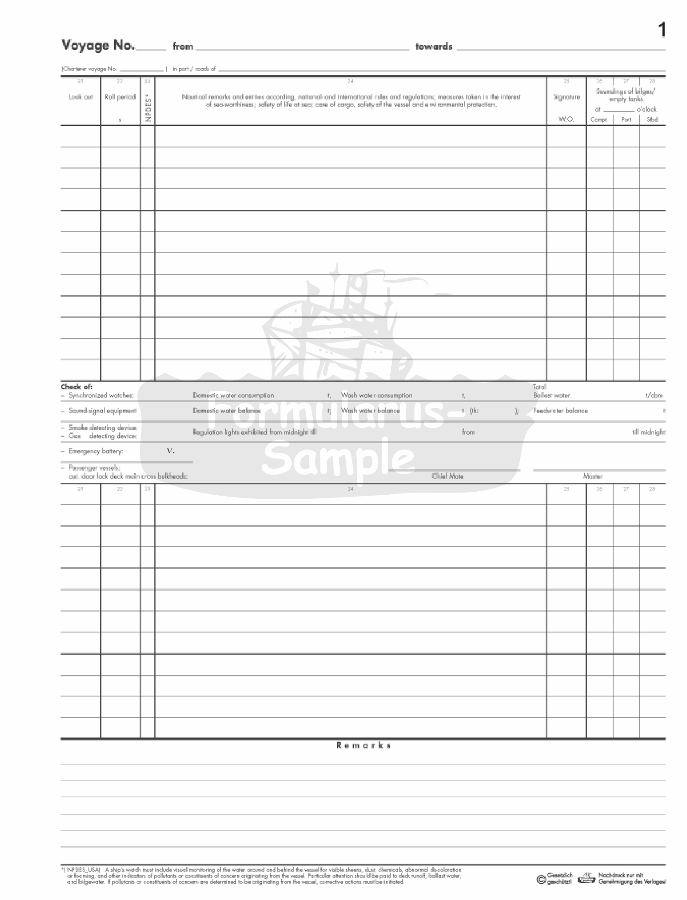 Webshop Datema. Deck Log Book