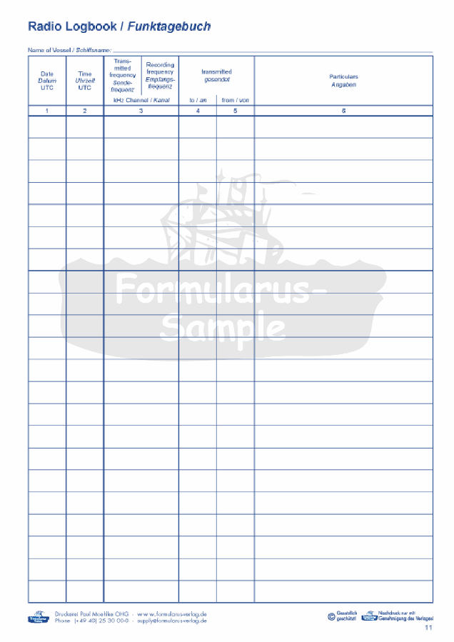 Webshop Datema Nautical Safety. Radio Log Book GMDSS