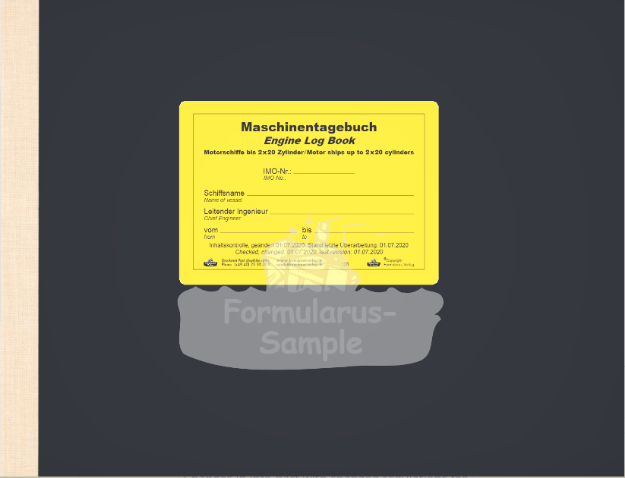 Webshop Datema Nautical Safety. Engine Log Book / Maschinentagebuch 2× ...