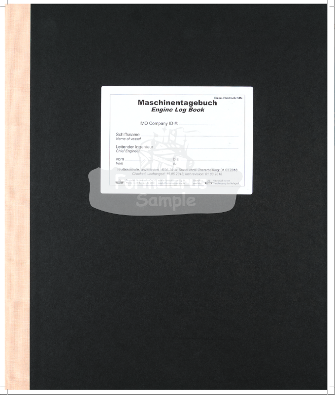 Webshop Datema Nautical Safety. Engine Log Book for Diesel-Electric ...
