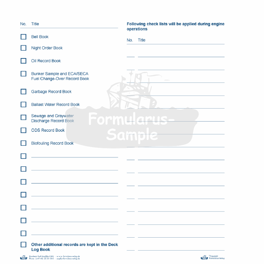 Webshop Datema Nautical Safety. Engine Log Book