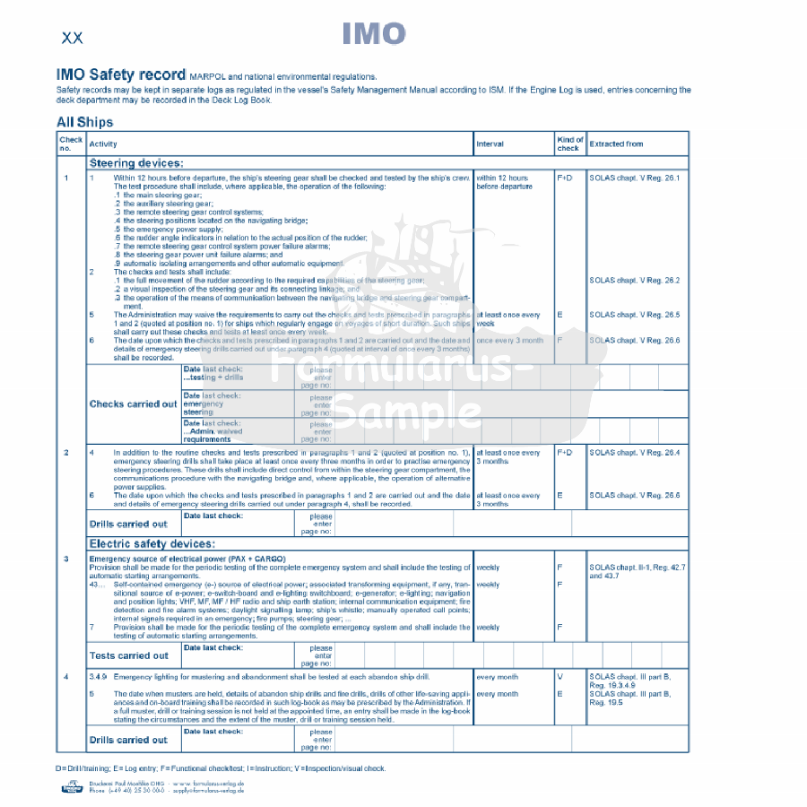 Webshop Datema Nautical Safety. Engine Log Book