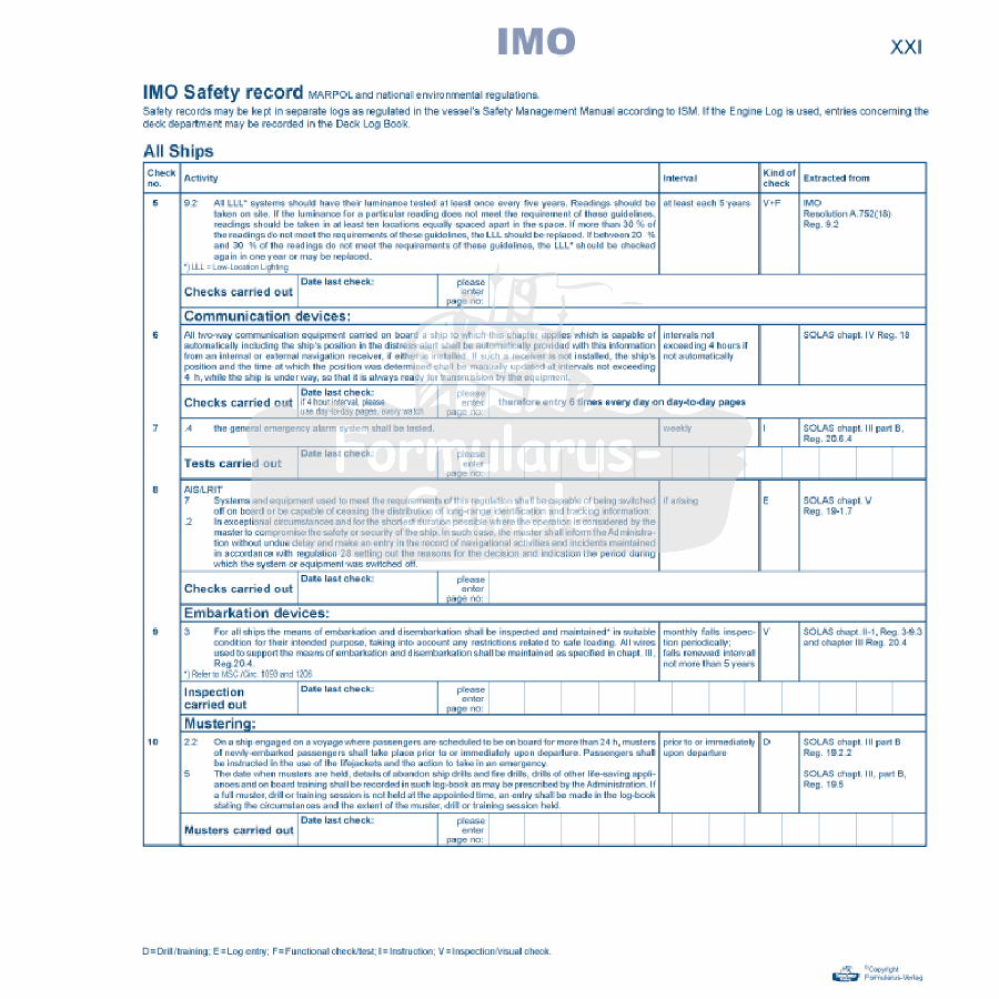 Webshop Datema Nautical Safety. Engine Log Book