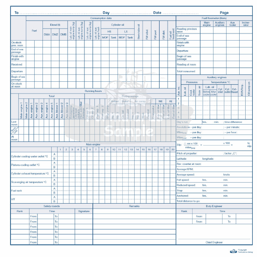 Webshop Datema Nautical Safety. Engine Log Book